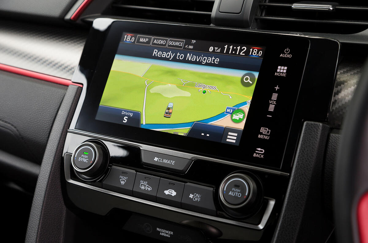 Honda Civic Type R infotainment