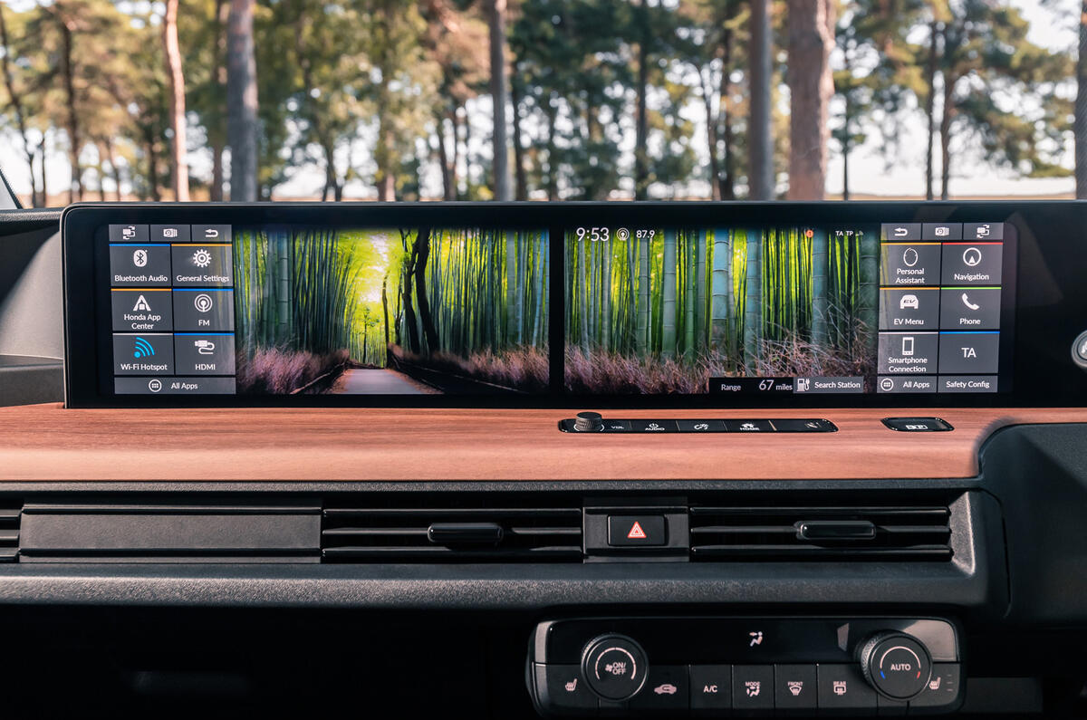 Britain's best in-car technology 2020 - Honda E garden display