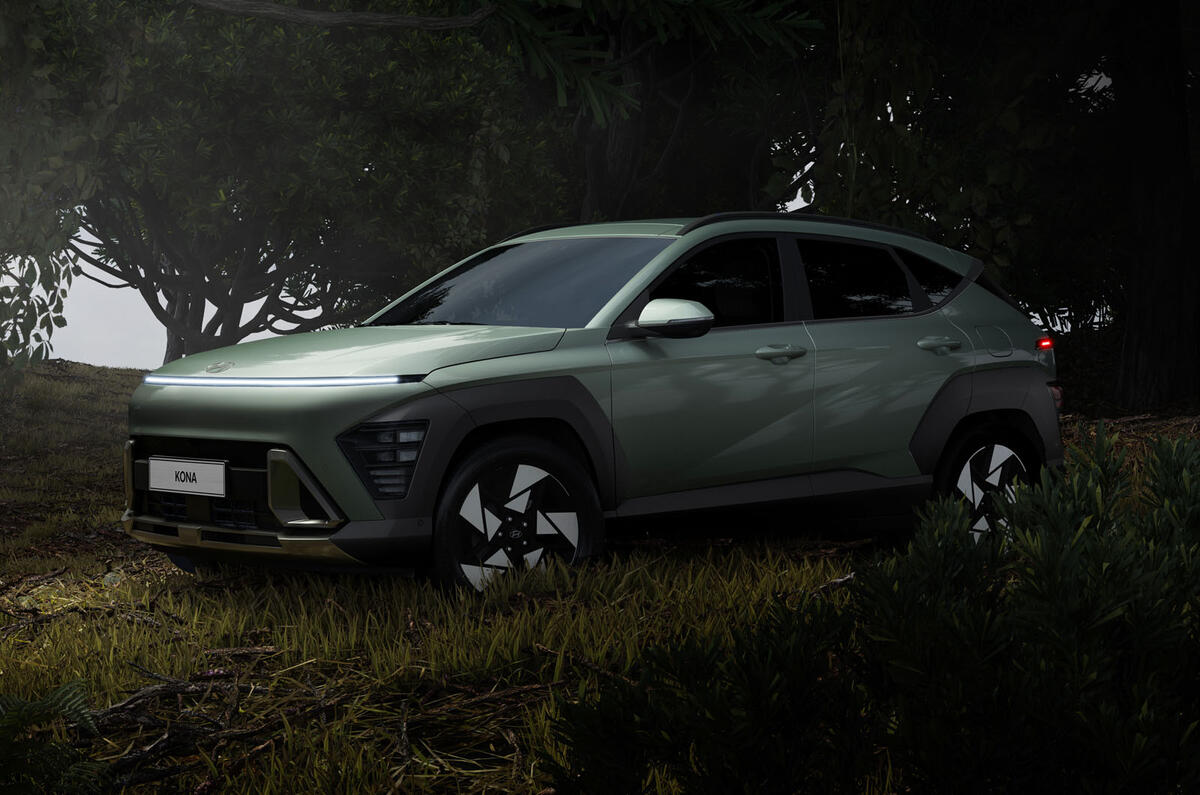 Hyundai Kona 2023 front quarter static render