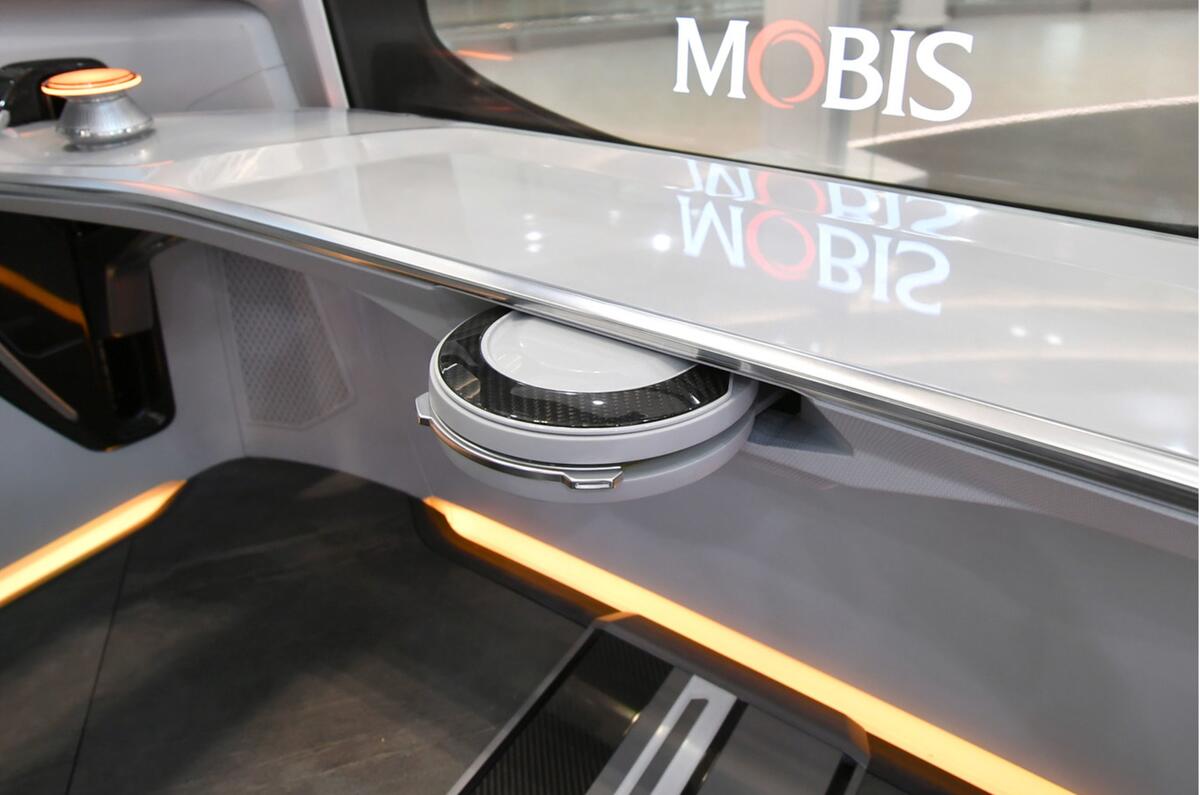 Hyundai Mobis reveals foldable steering wheel Autocar