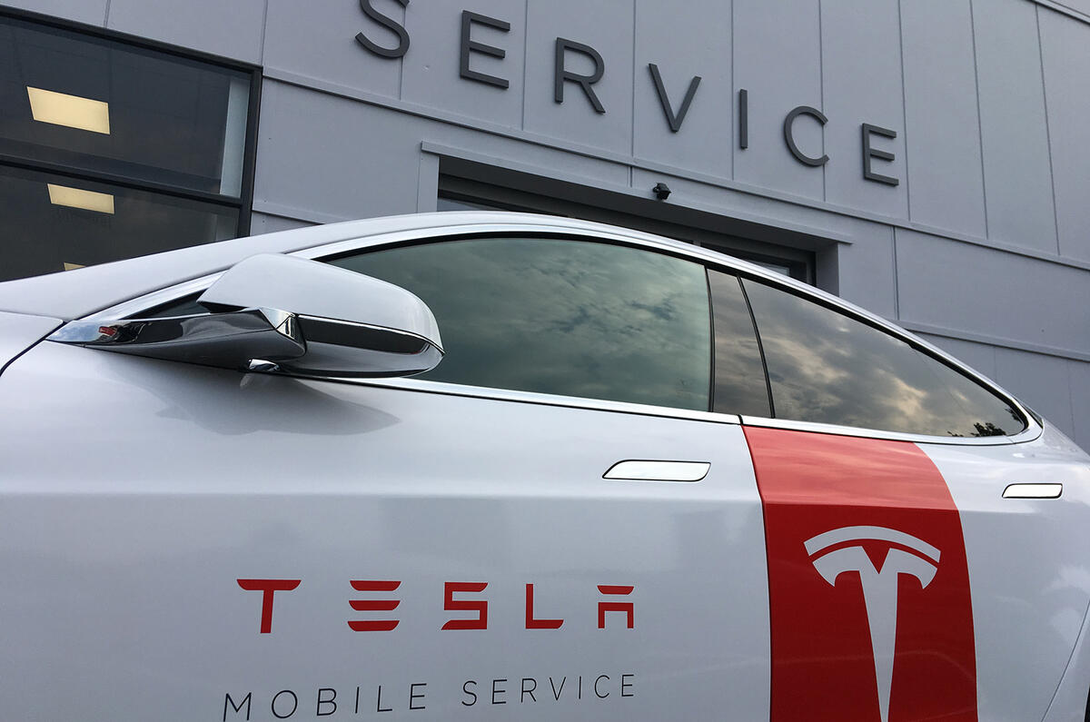 Tesla Model S transformed into mobile servicing vehicle Autocar