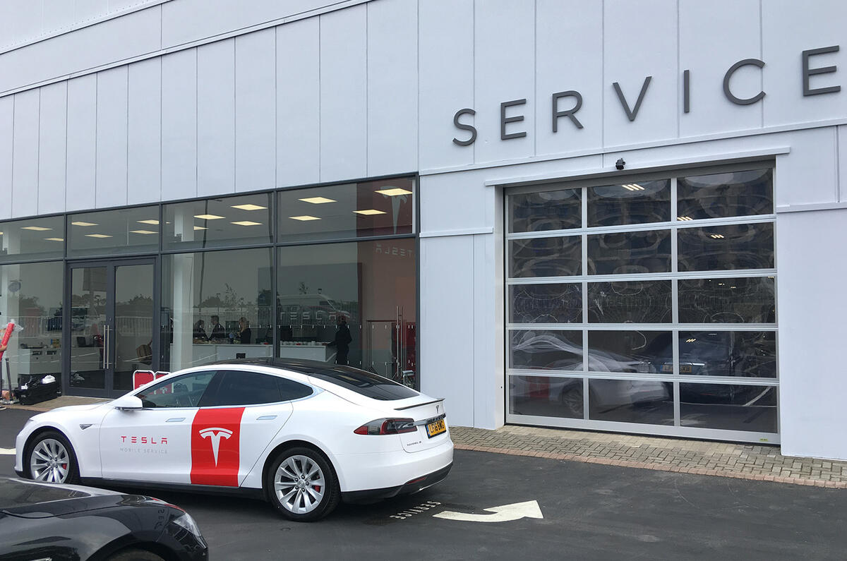  Tesla  Model S  transformed into mobile  servicing vehicle 