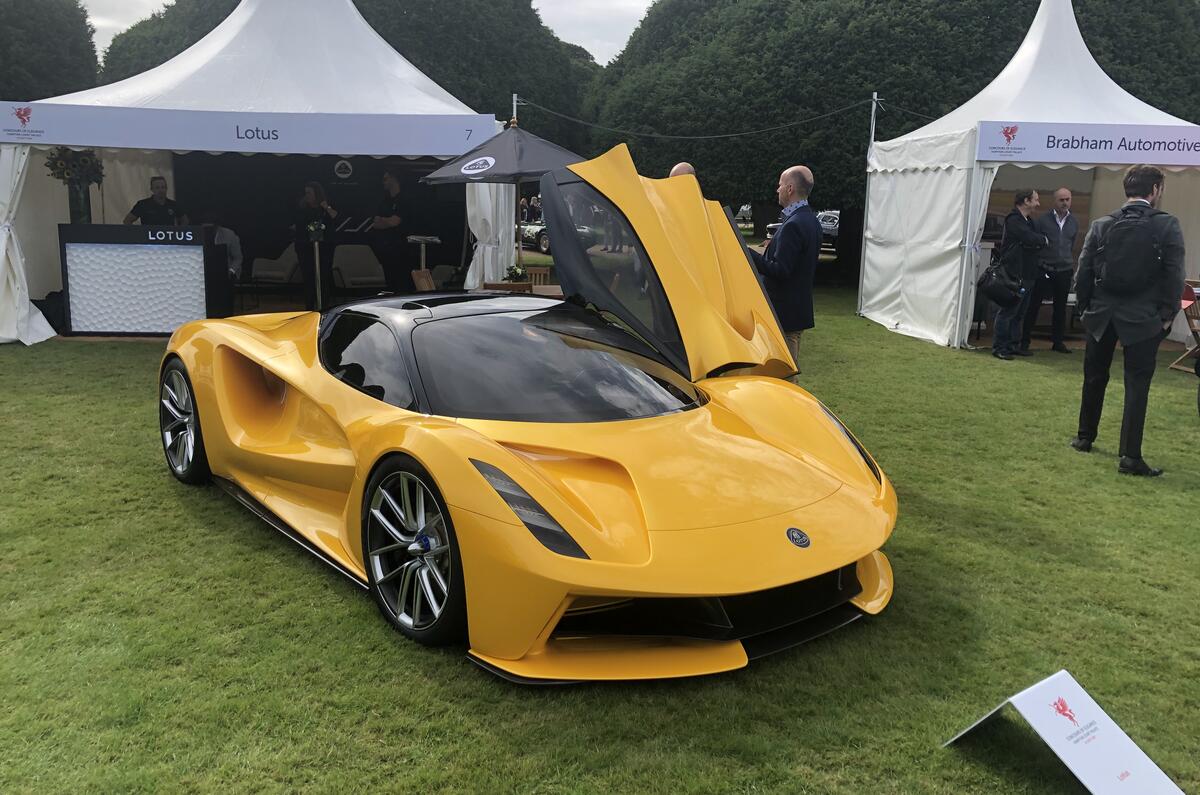 2020 Lotus Evija at Concours of Elegance - front