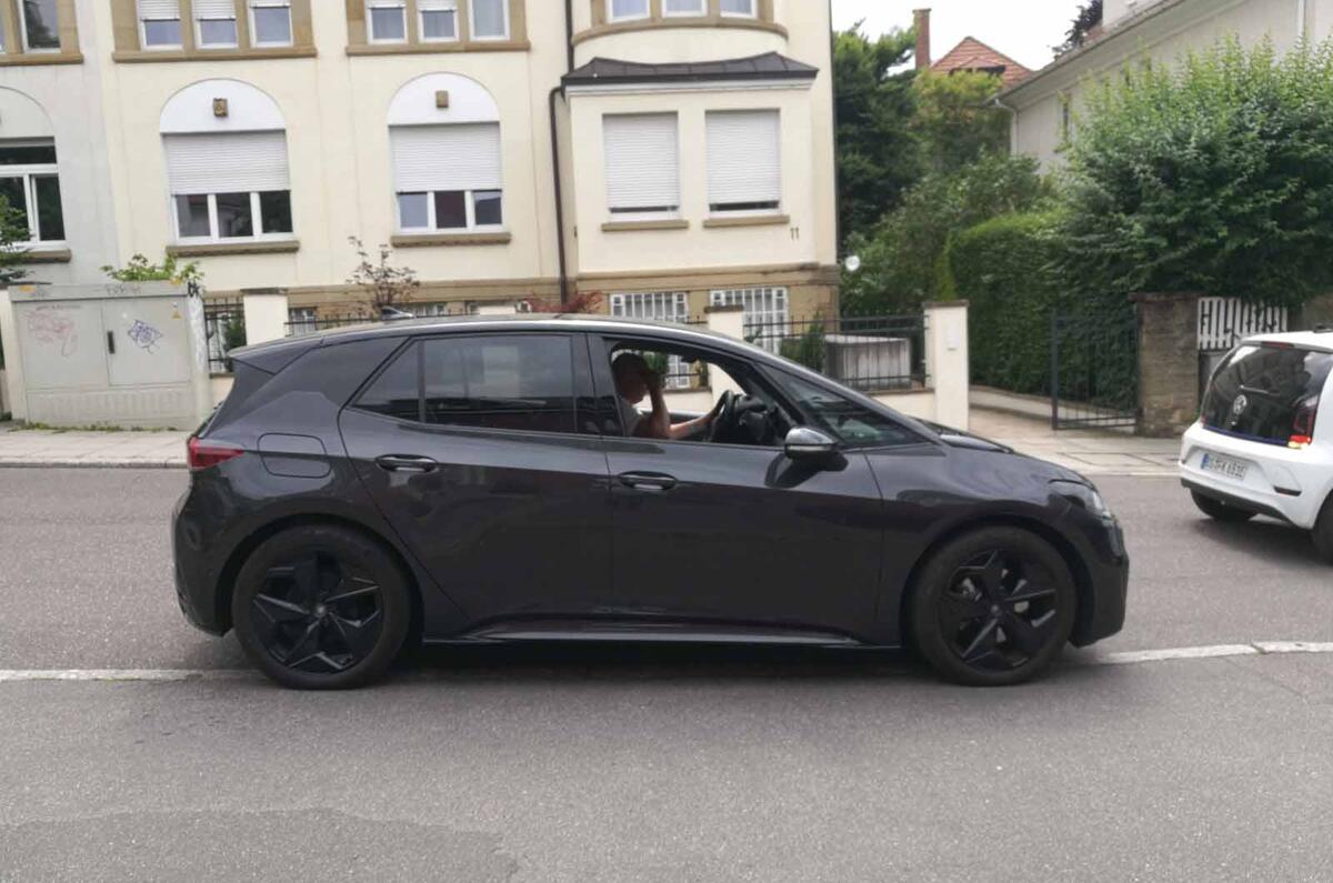 Volkswagen Id 3 New Nissan Leaf Rival Seen Barely