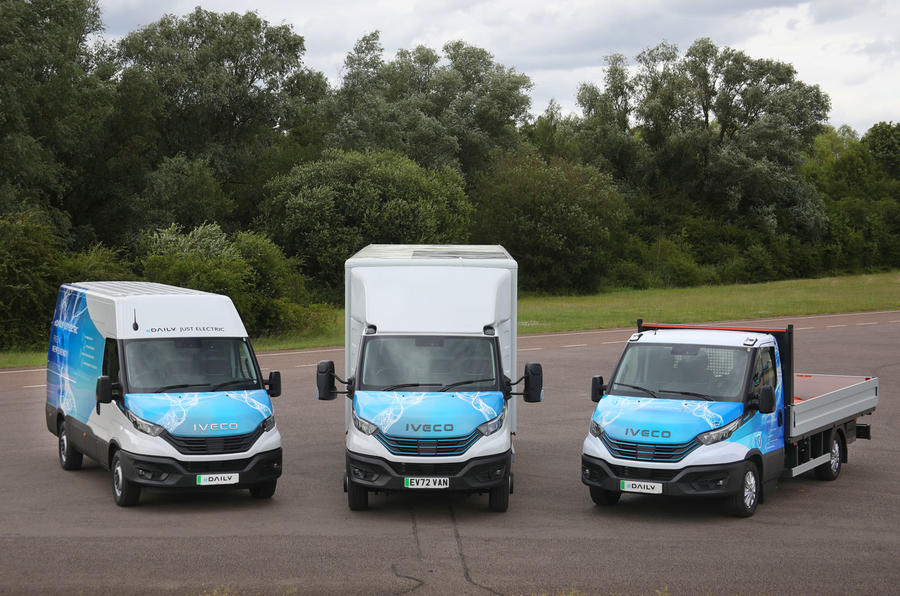 Iveco e Daily line up front