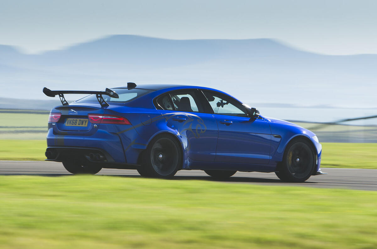 Jaguar XE SV Project 8 2018 UK first drive review - hero rear
