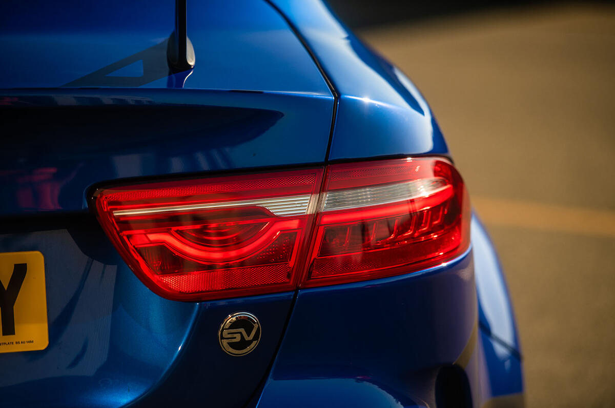 Jaguar XE SV Project 8 2018 UK first drive review - rear lights