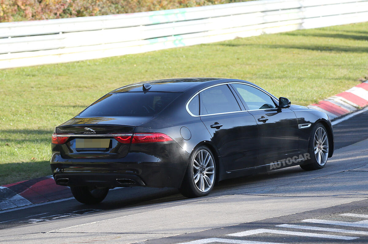Long-wheelbase Jaguar XF spotted testing | Autocar