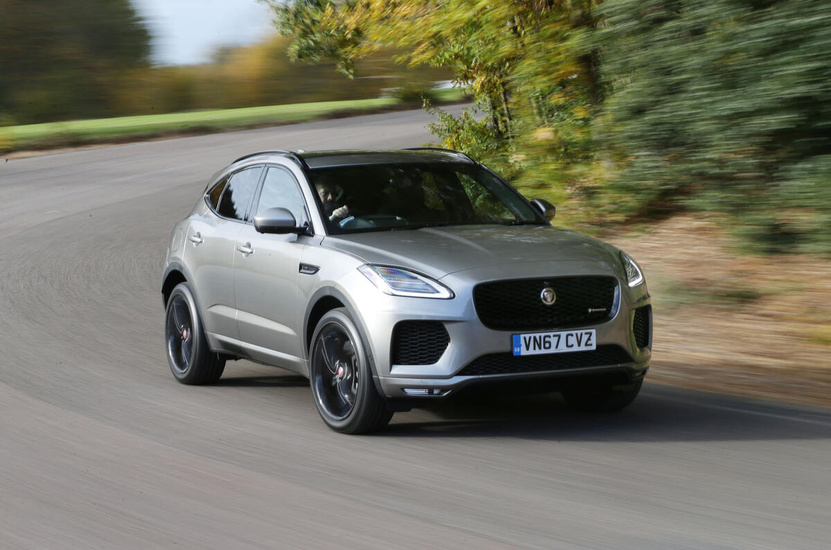 Jaguar E-Pace P300 on the road