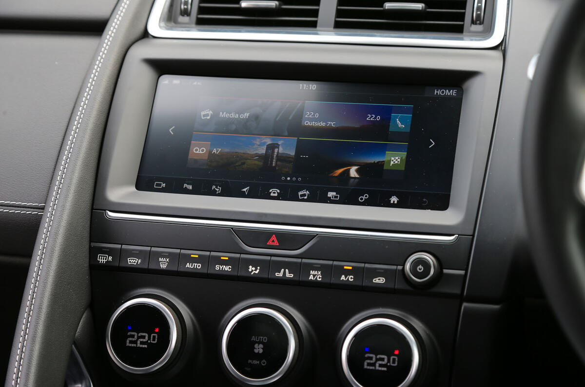 Jaguar E-Pace P300 infotainment system