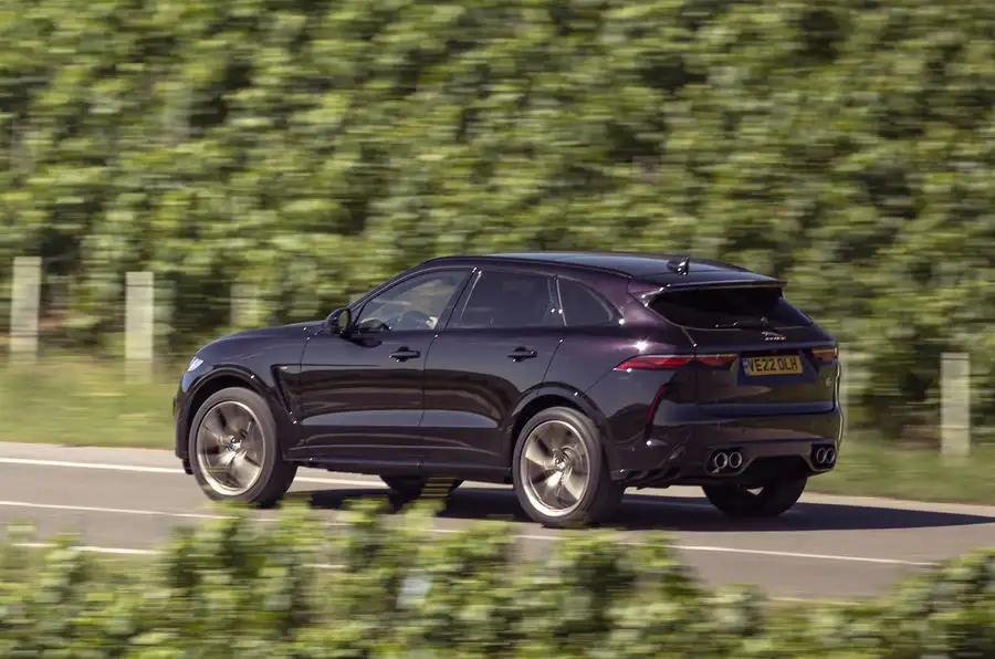 jaguar f pace svr edition 1988 07 cornering rear