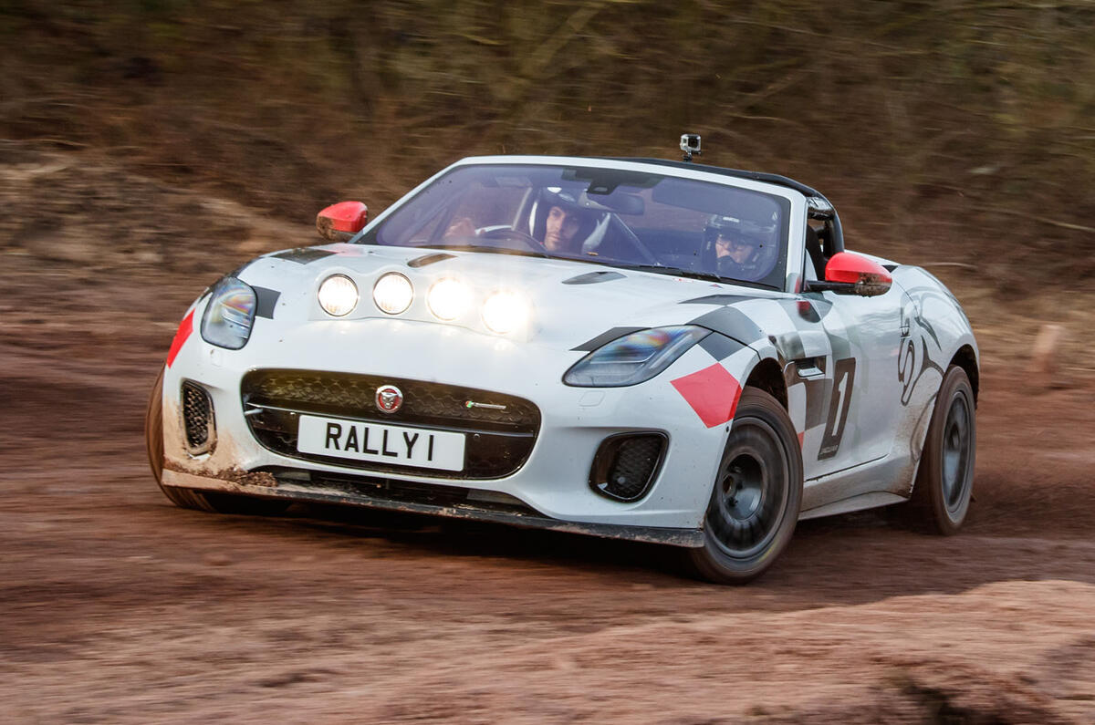 Jaguar F-Type rally car 2019 driven - Dan Prosser front