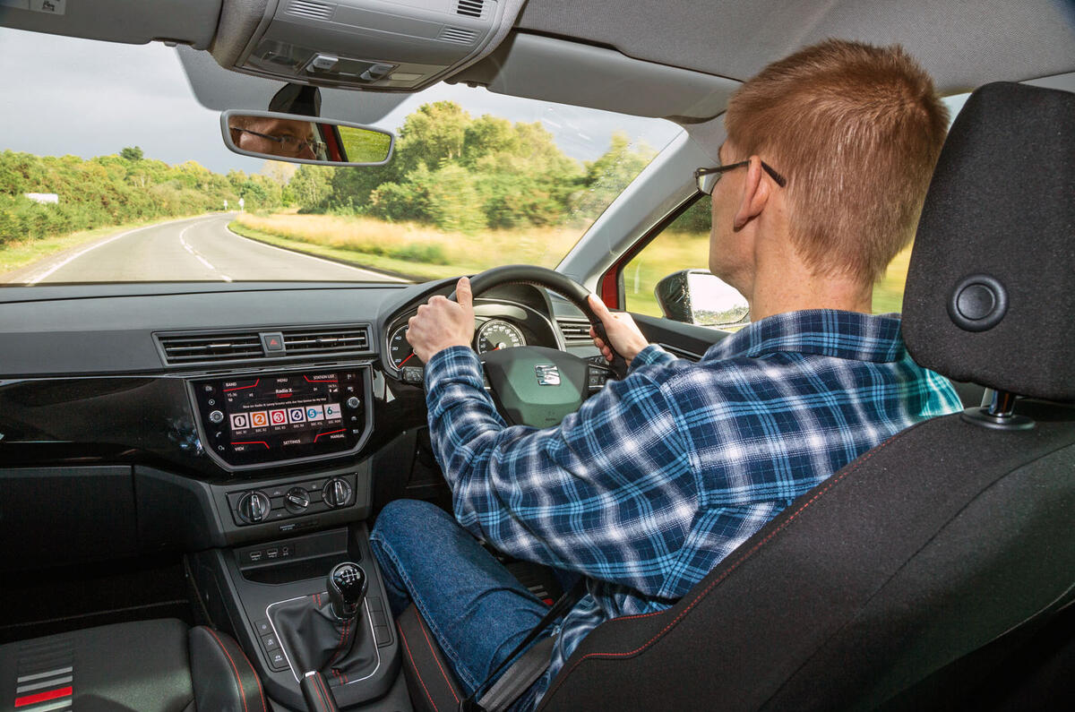 James Attwood driving the Seat Ibiza