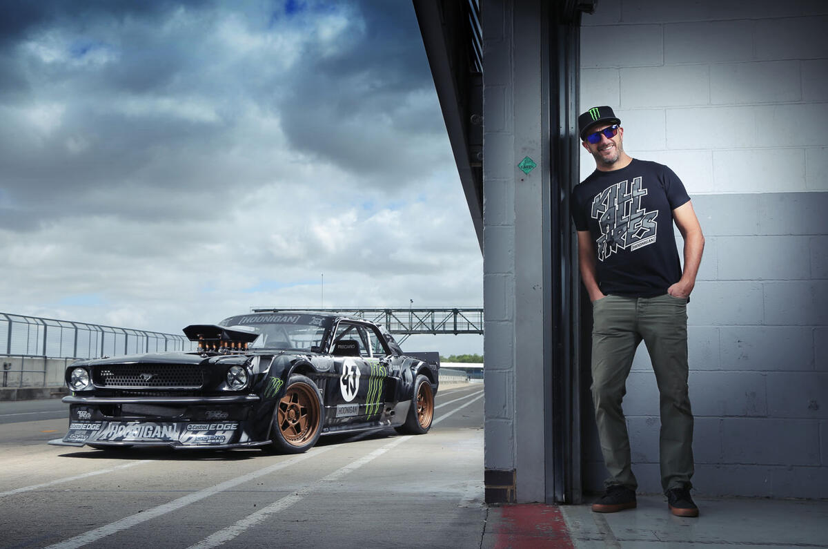 Ken Block with Hoonigan Ford Mustang