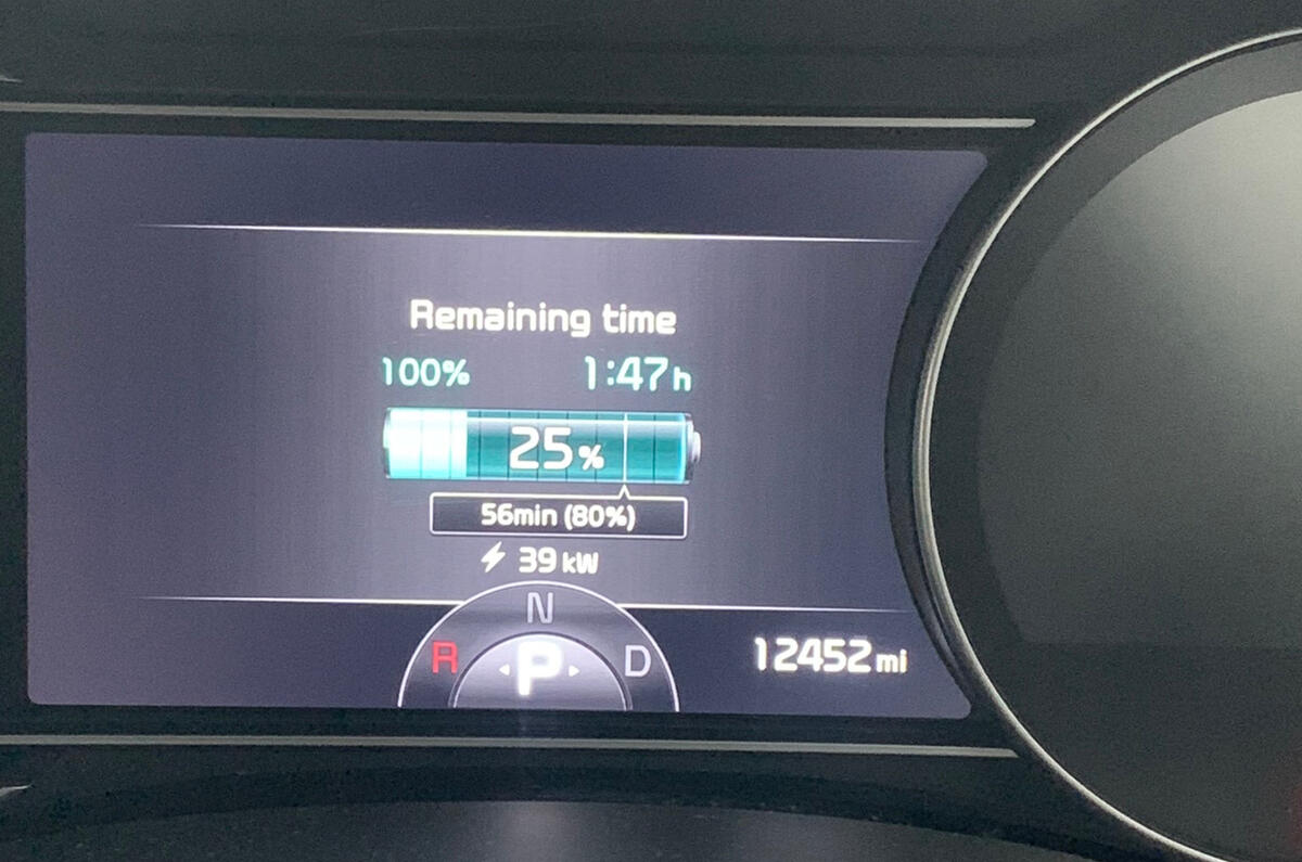 Kia e-Niro to Edinburgh - charging