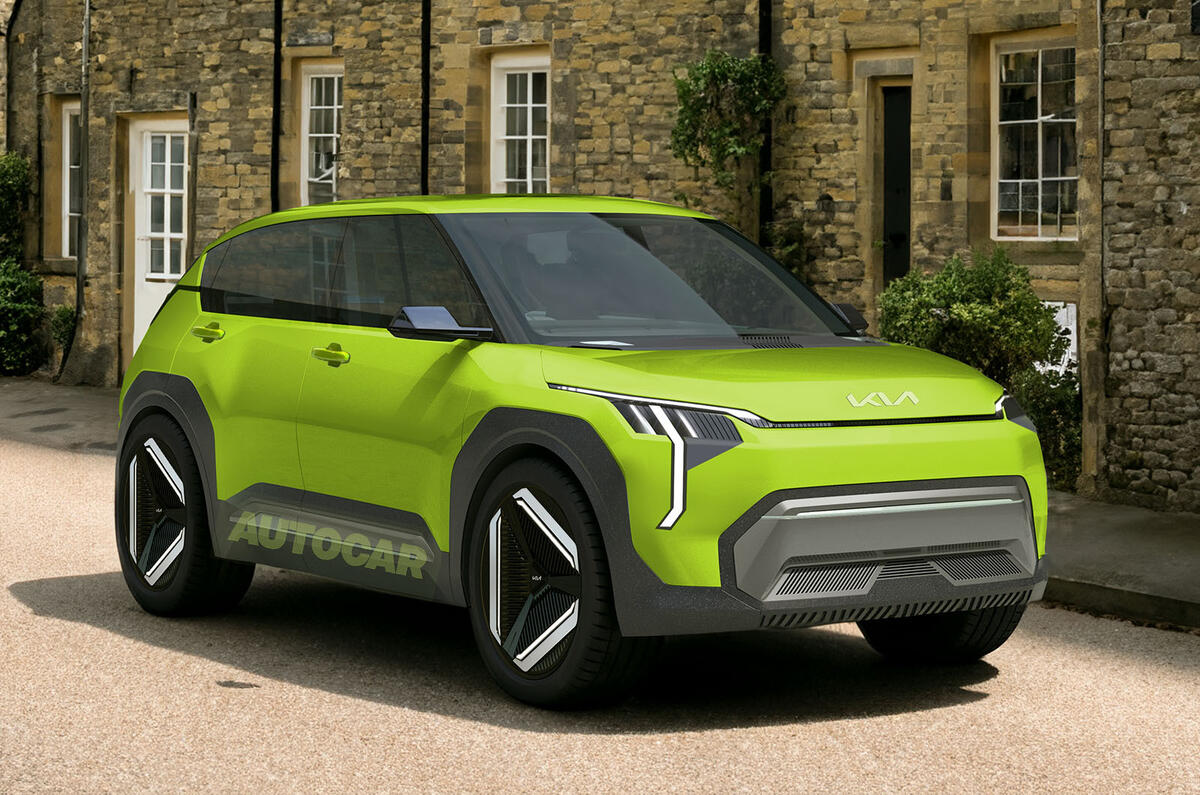 kia ev2 render front three quarter