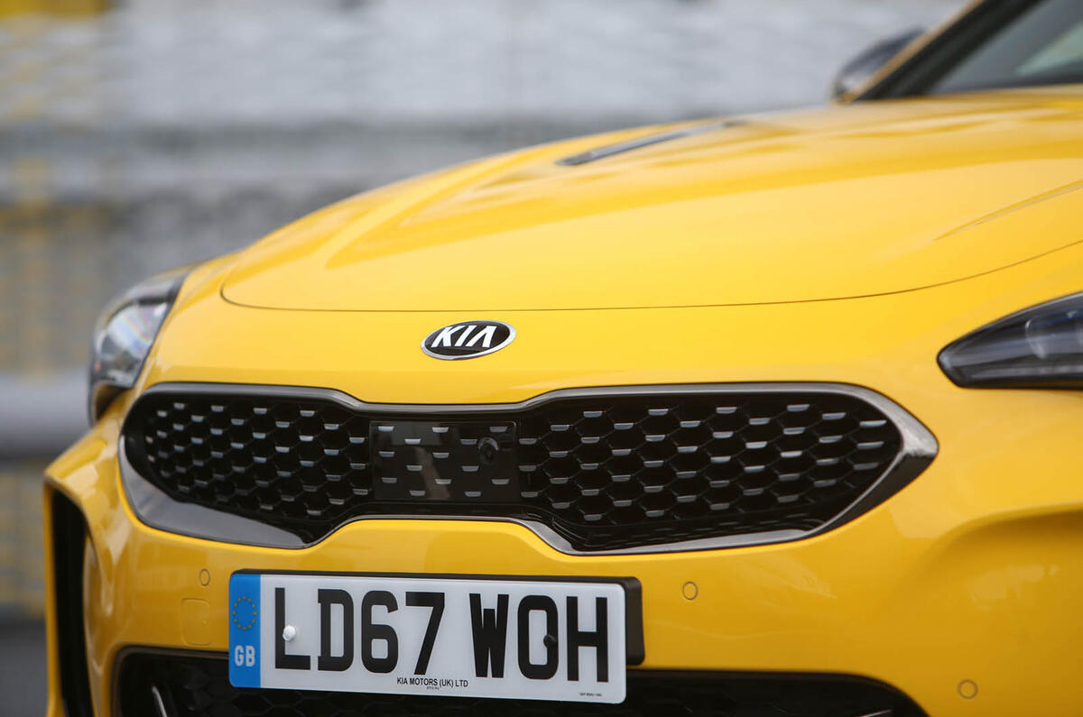 Kia Stinger GT S long-term front bumper