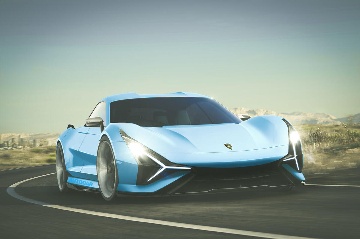 2025 Lamborghini electric GT, imagined by Autocar