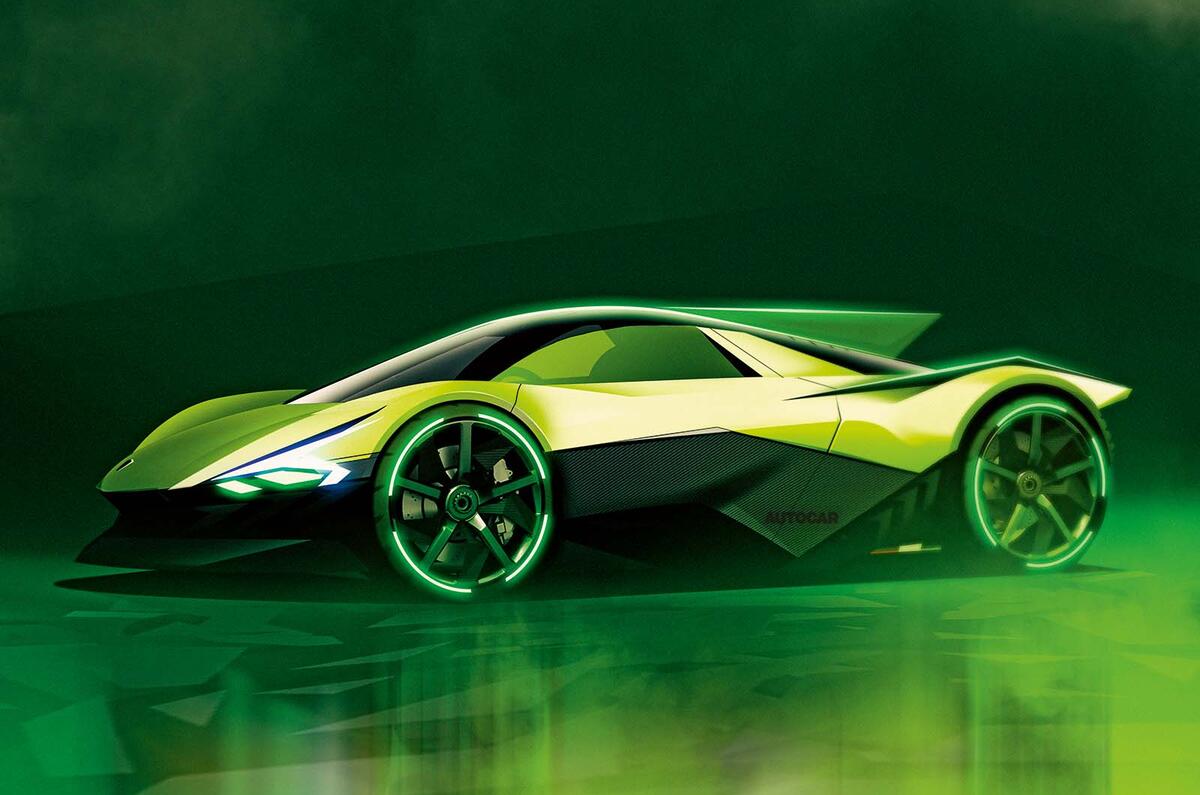 lambo ev supercar render