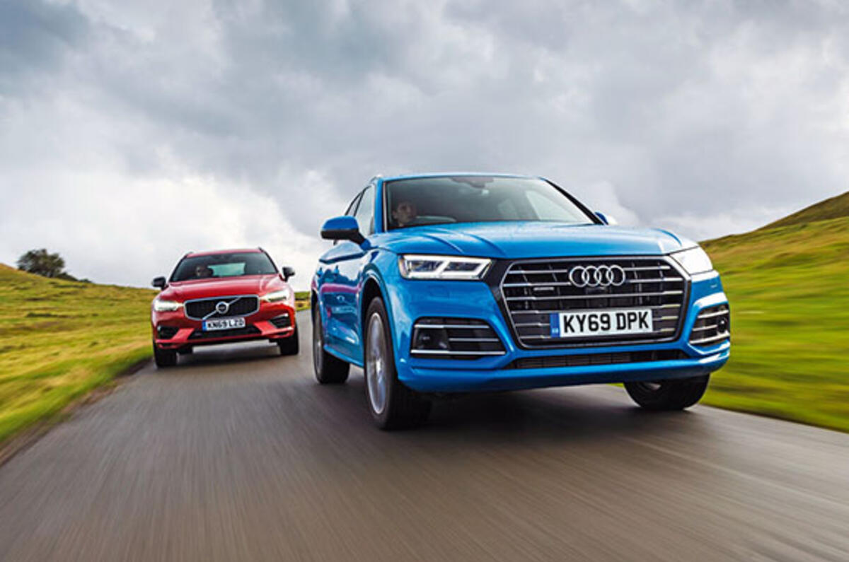 Plugin hybrid duel Audi Q5 vs Volvo XC60 Autocar
