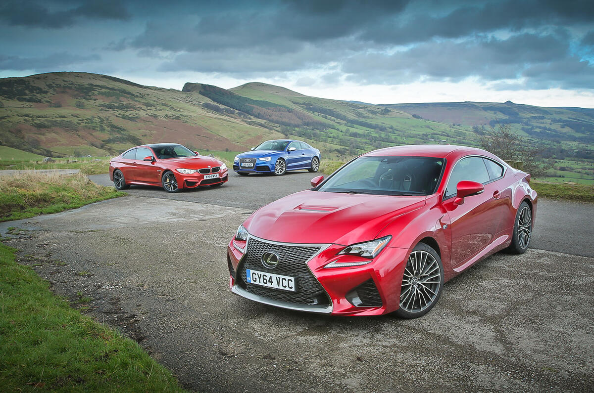 New Lexus Rc F Versus Bmw M4 And Audi Rs5 Comparison Autocar