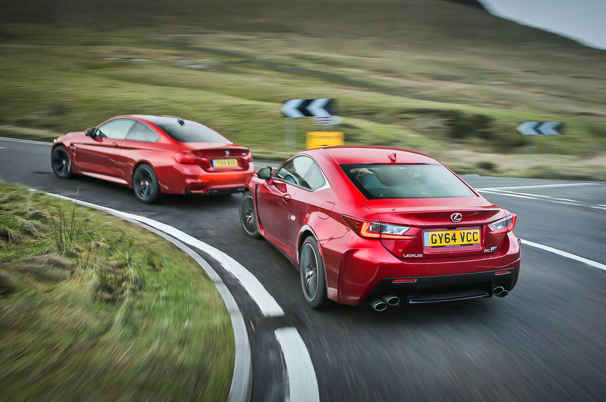 New Lexus Rc F Versus Bmw M4 And Audi Rs5 Comparison Autocar