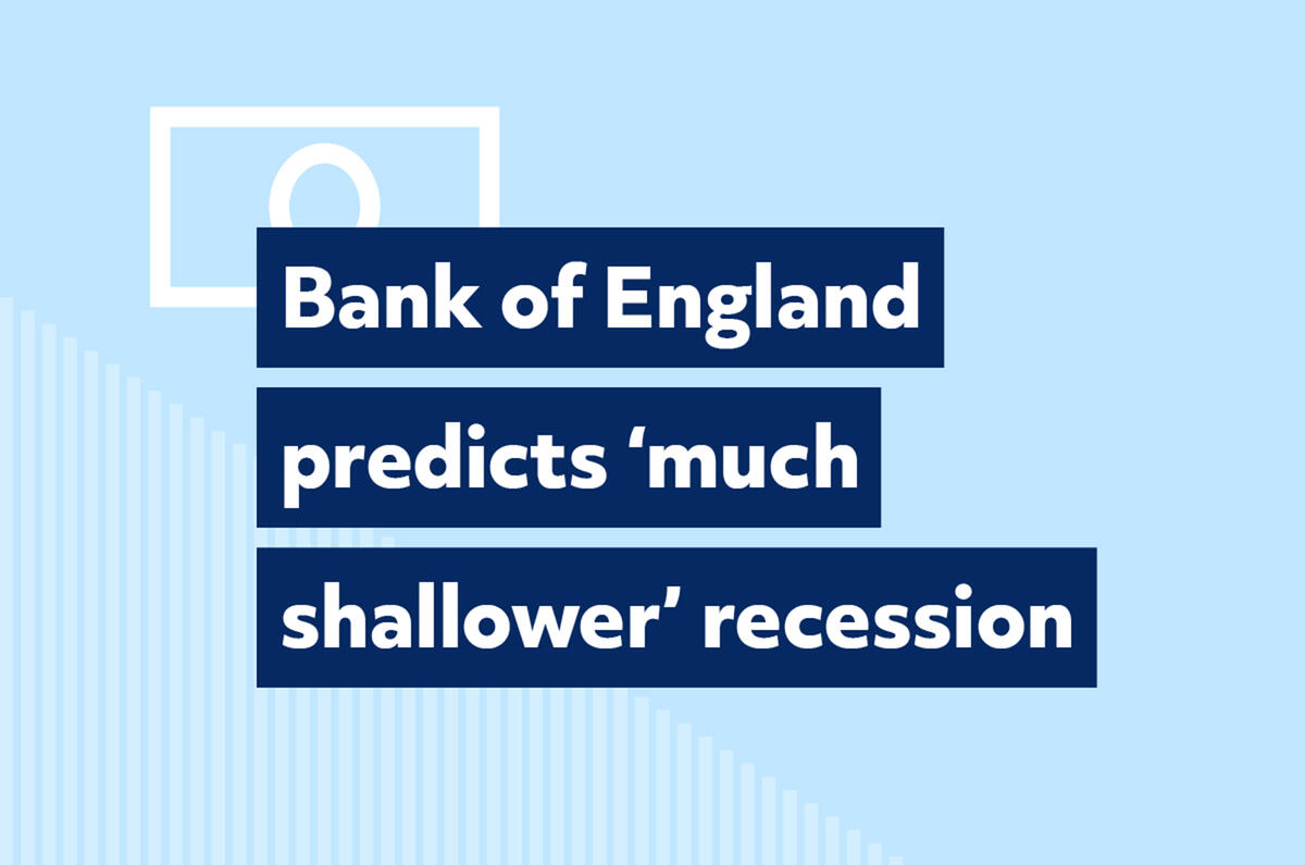 Bank of England predicts 'much shallower' recession infographic
