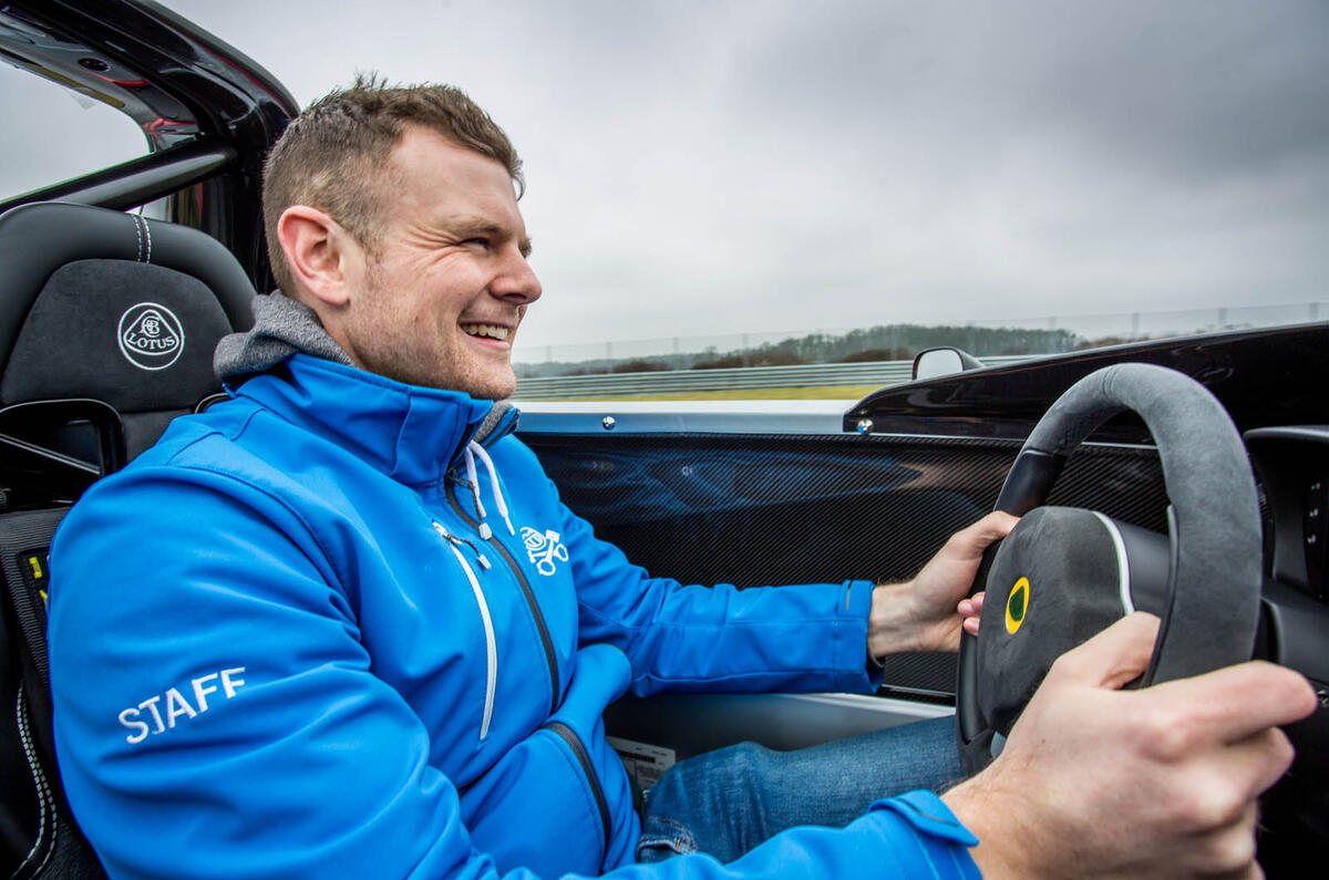 Lotus 3-Eleven 430 test driver