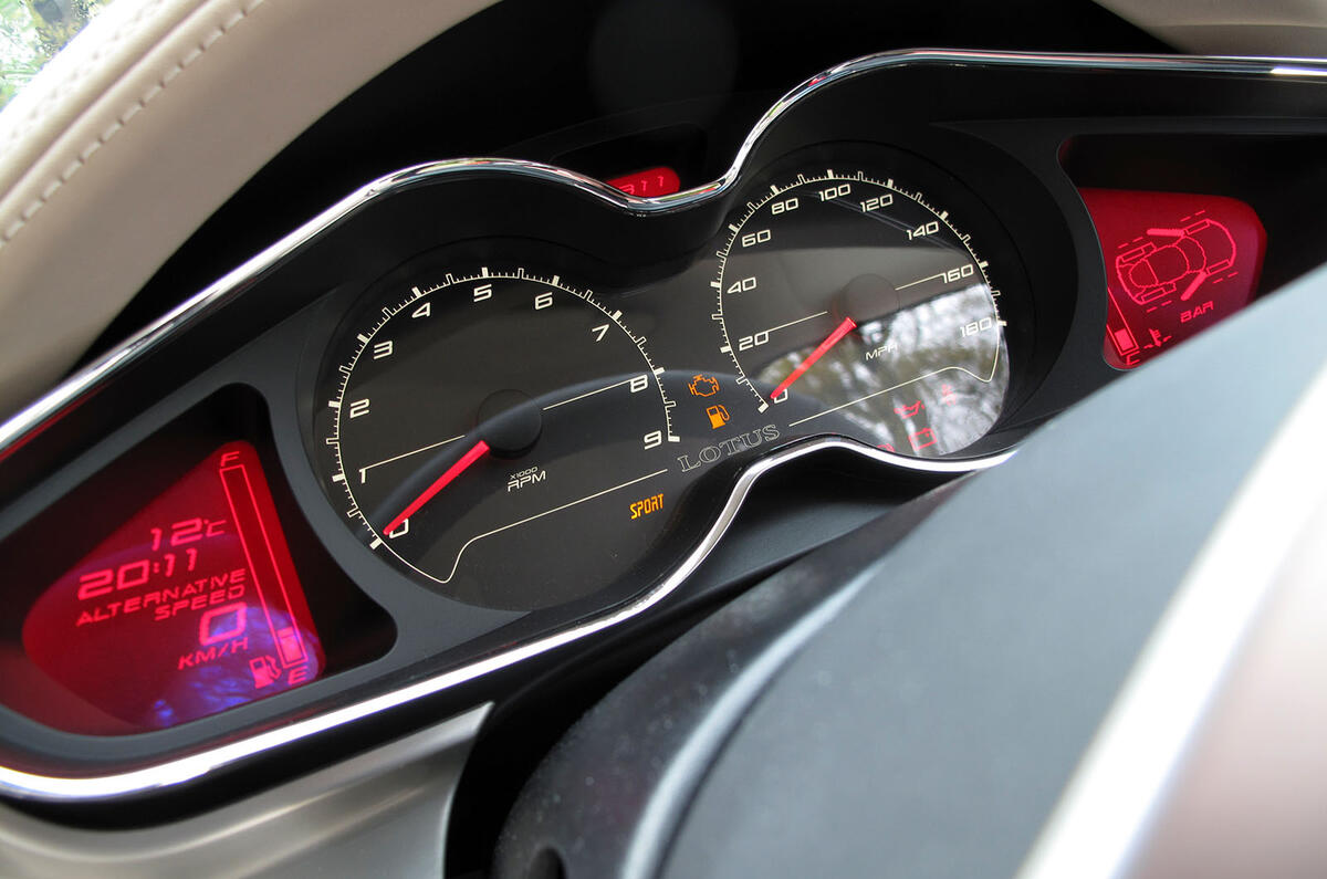 Lotus Evora instrument cluster