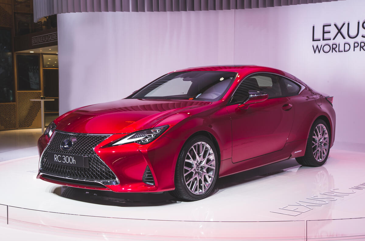 Facelifted Lexus RC unveiled at Paris motor show