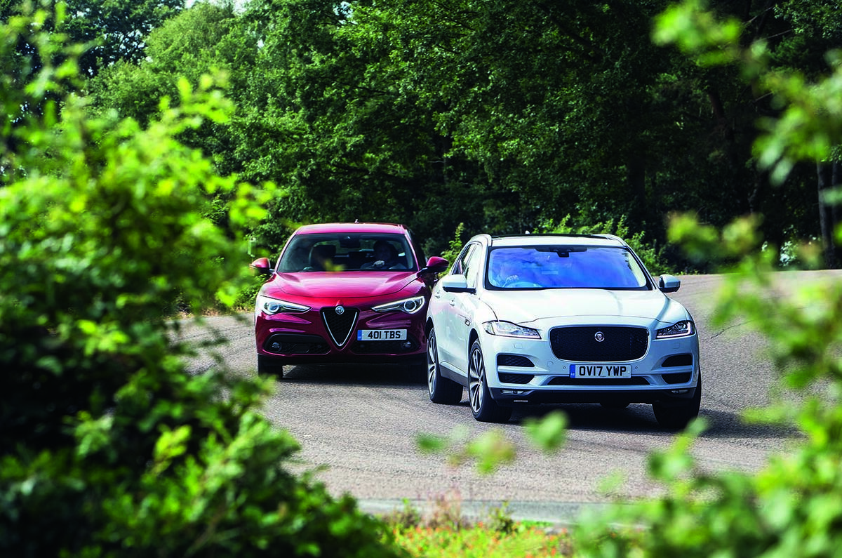 Jaguar F Pace Vs Alfa Romeo Stelvio Sports Suv Twin Test Autocar