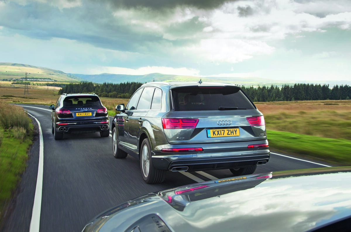Range Rover Velar vs Porsche Cayenne vs Audi Q7 luxury SUV megatest