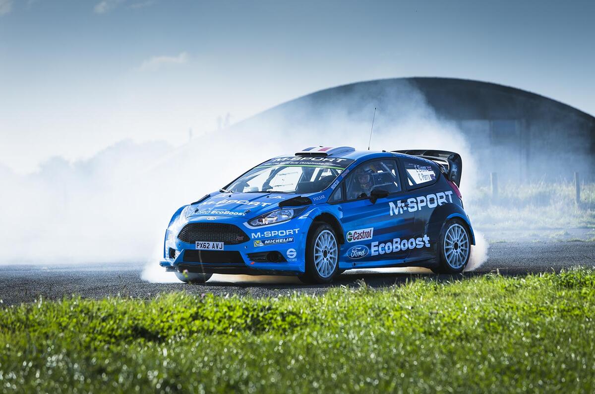 Co-driving in the Ford Fiesta R5 with Elfyn Evans, British rally champion