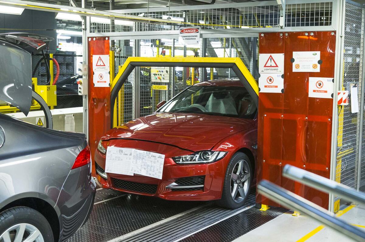 Jaguar XE production line