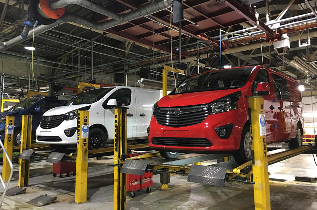 Vauxhall Vivaro vans Luton factory