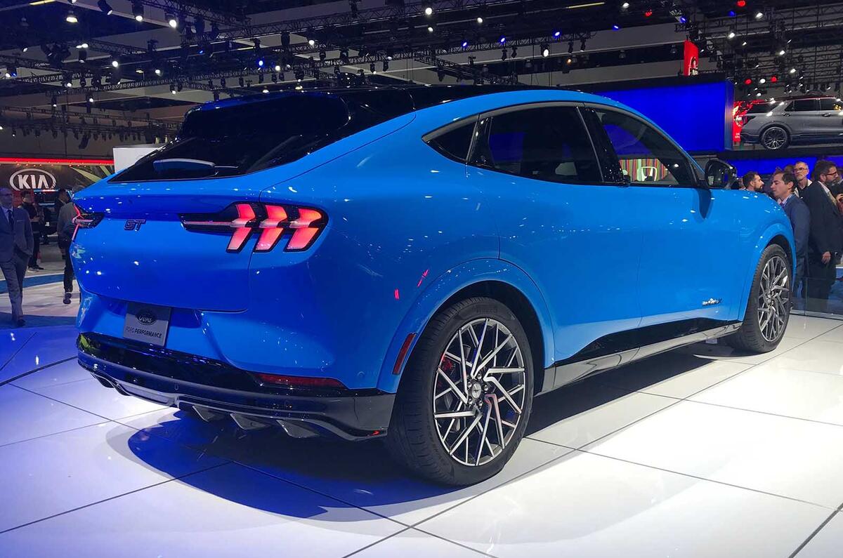 Mustang Mach-E rear three quarters