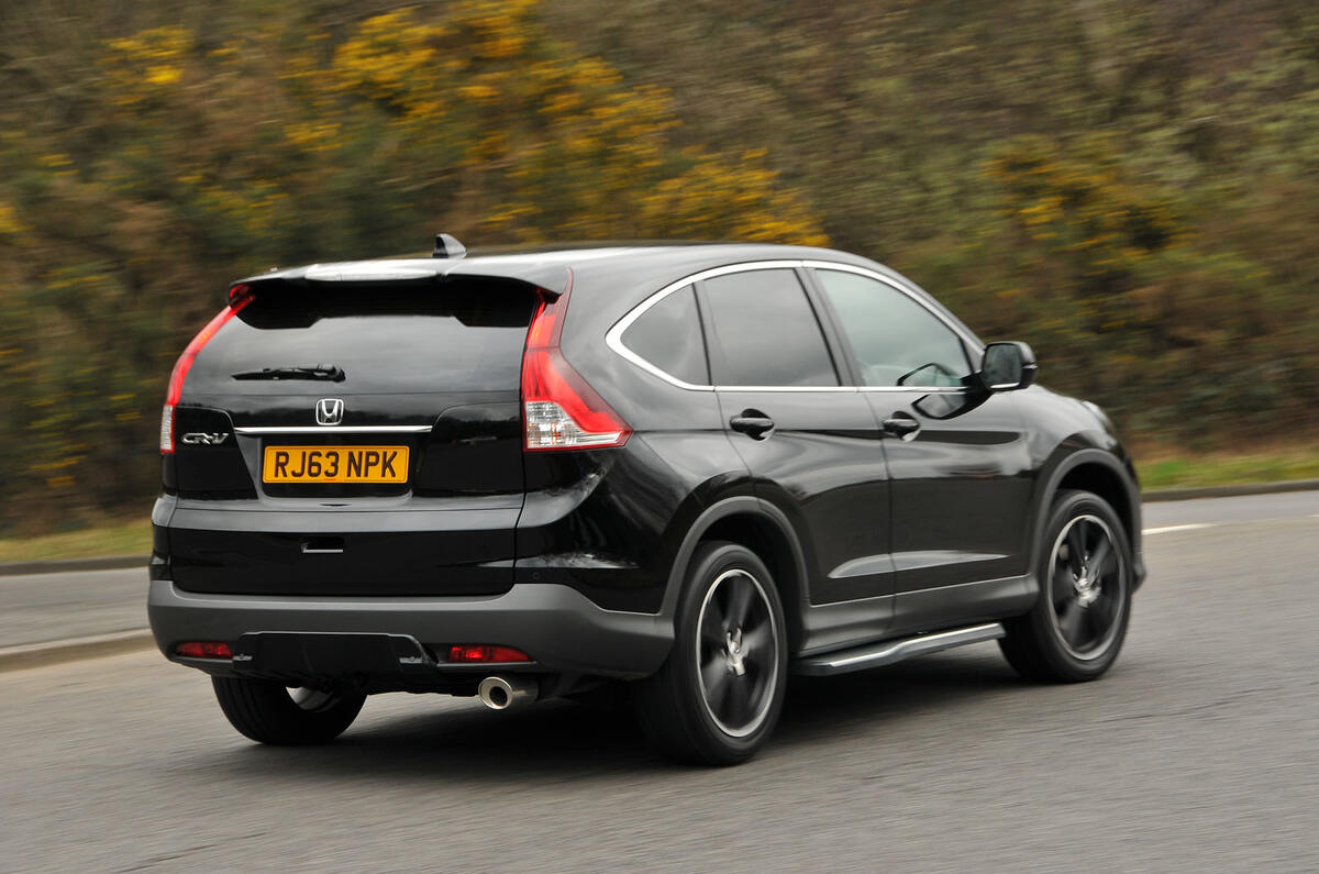 Mazda CR V Mk4 black edition rear quarter driving