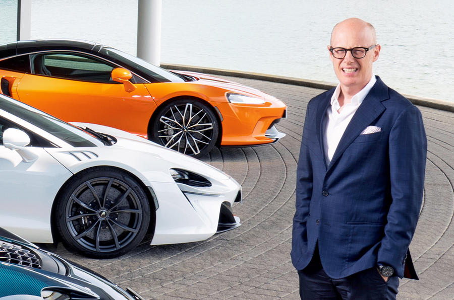 McLaren CEO Michael Leiters with cars