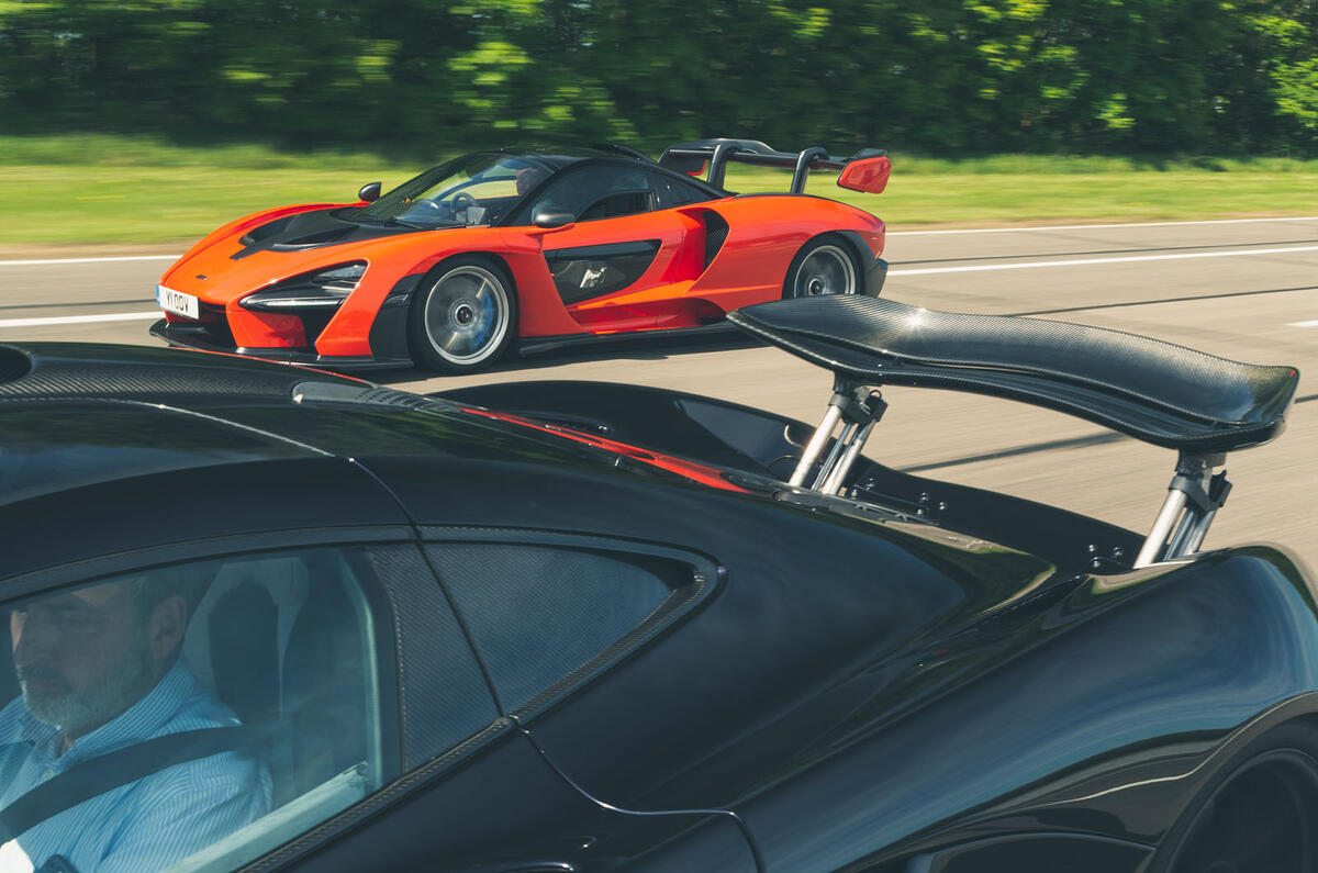 McLaren generations - P1 meets Senna rear