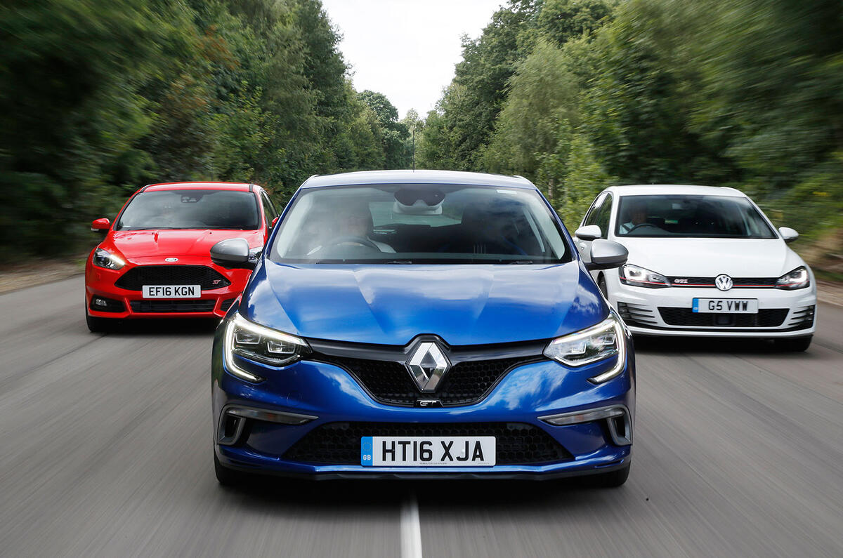 Renault Megane Gt Vs Ford Focus Vs Vw Golf Gti Hot Hatch Group