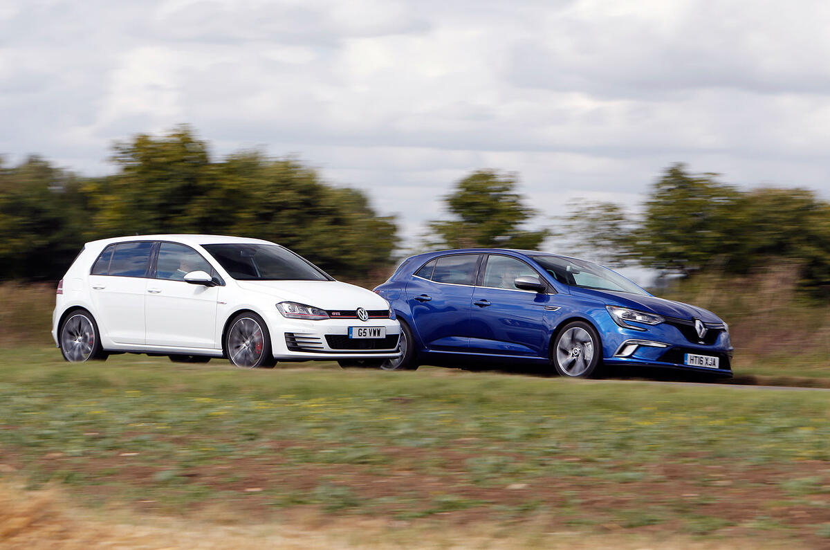 Renault Megane Gt Vs Ford Focus Vs Vw Golf Gti Hot Hatch Group Test Autocar