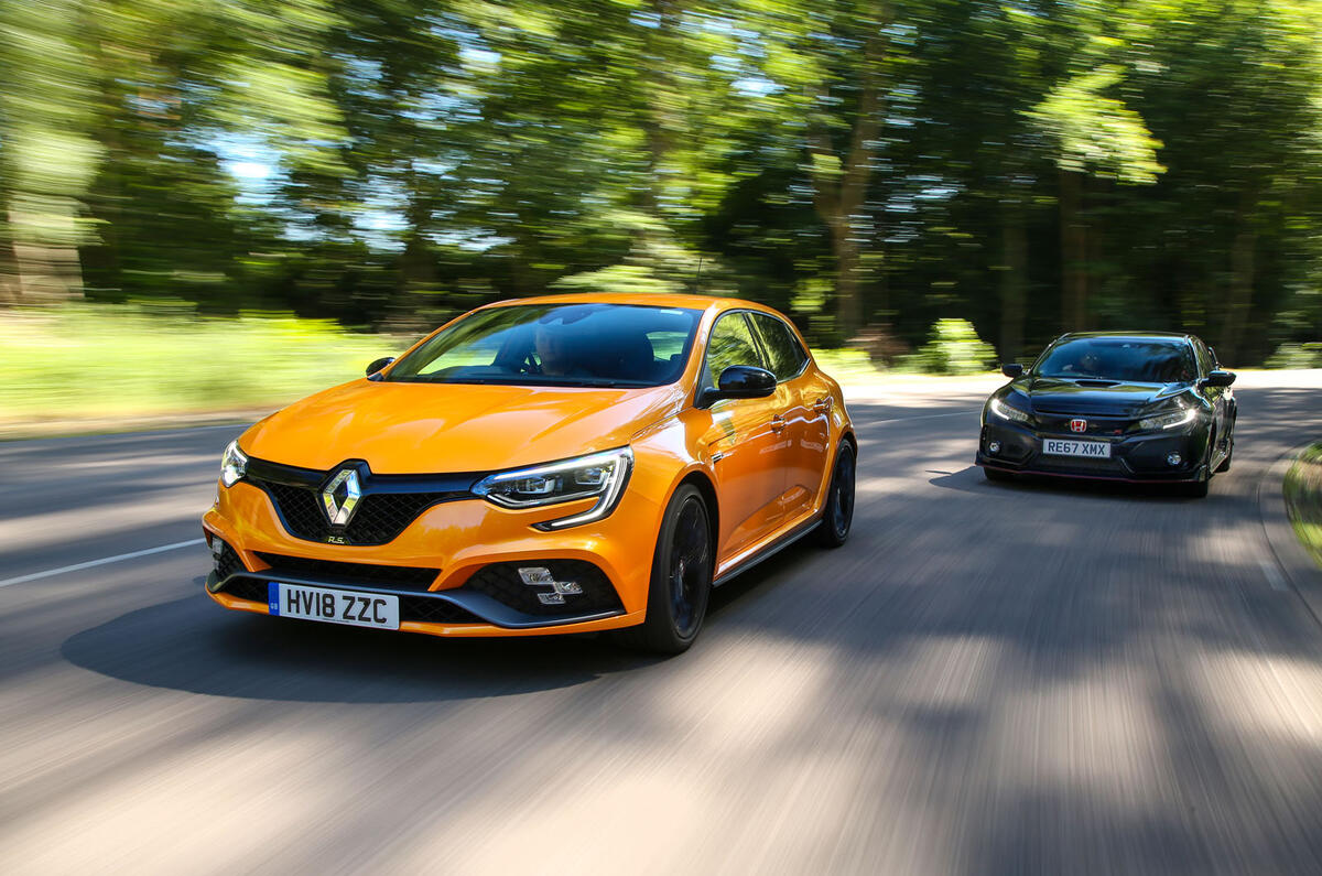 Hot Hatch Showdown Renault Megane Rs Vs Honda Civic Type R Autocar