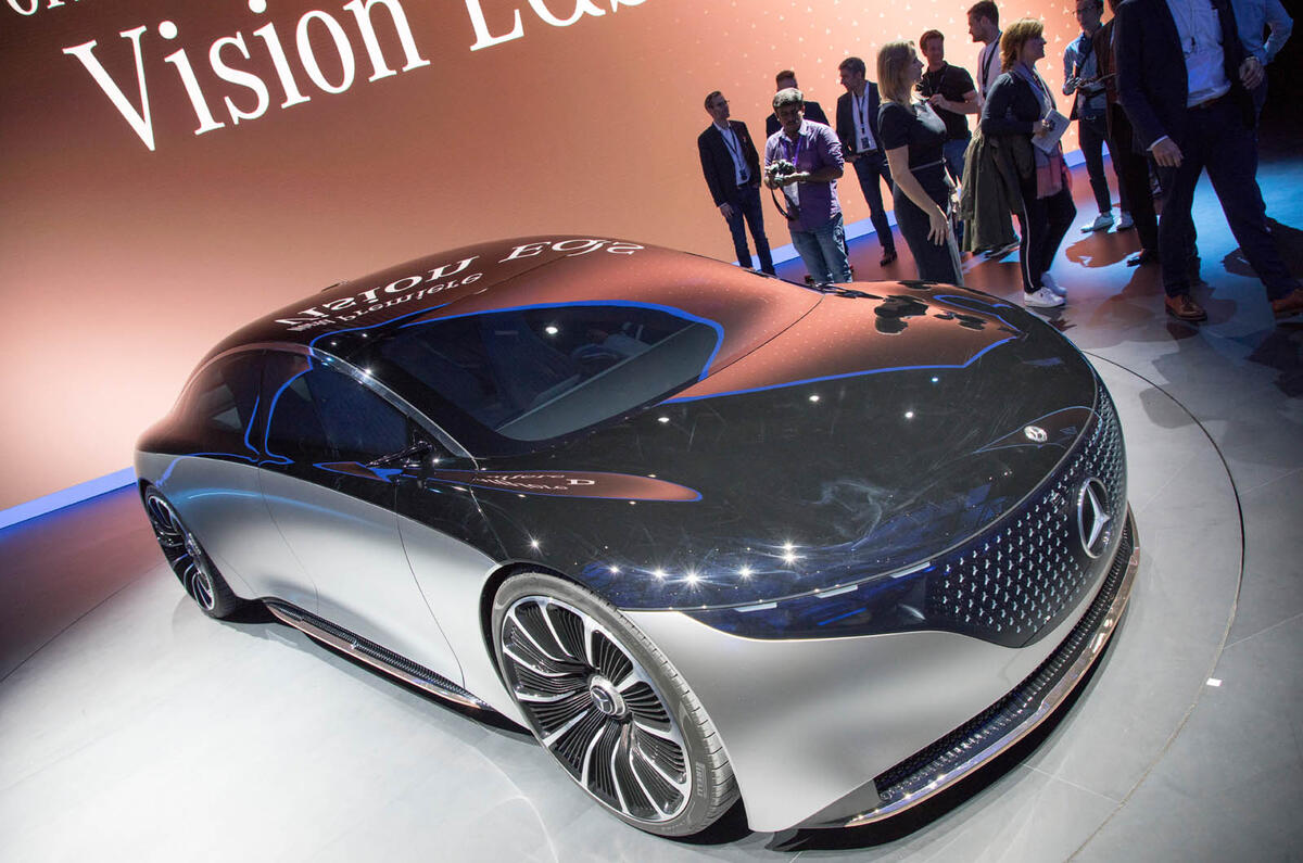New Mercedes Benz Vision Eqs Concept Is 470bhp Luxury Ev Autocar