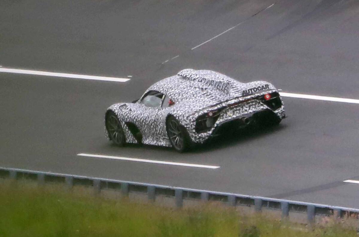 Mercedes AMG One spyshots side rear