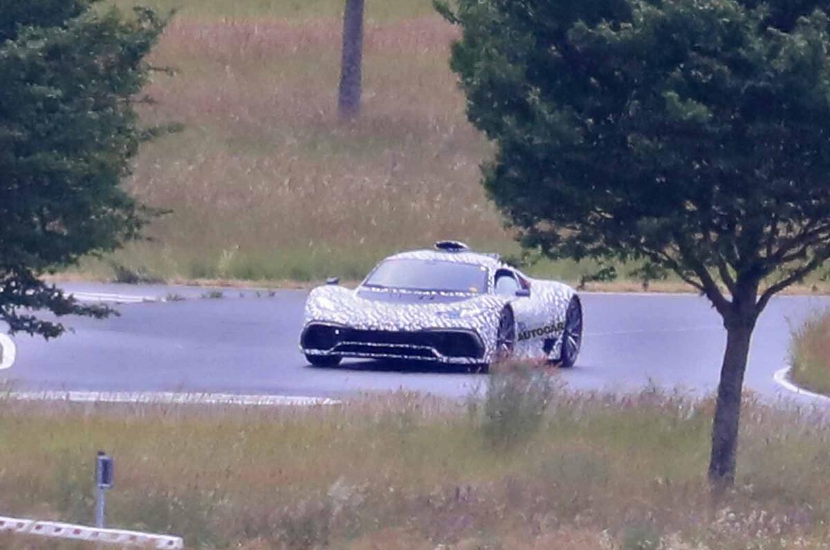 Mercedes AMG One spyshots front