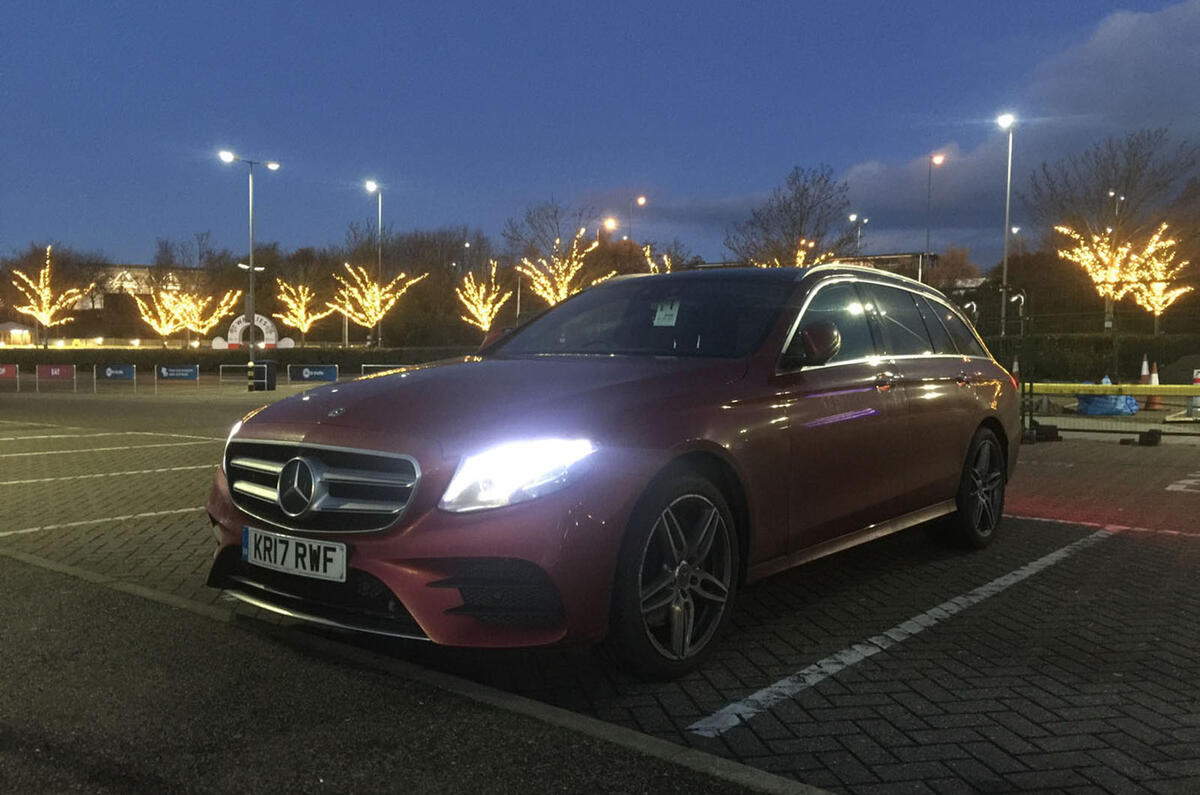 Mercedes-Benz E-Class Estate awaiting the Eurostar