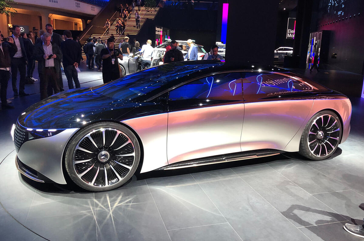 Mercedes Vision EQS Concept at Frankfurt - side