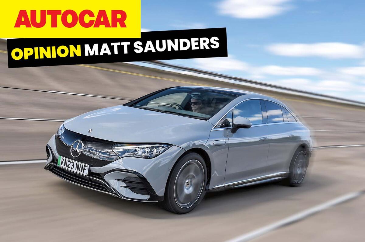 Mercedes EQS road test column