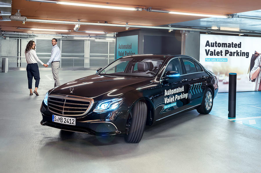 Mercedes S Class Bosch Automated Valet Parking front quarter