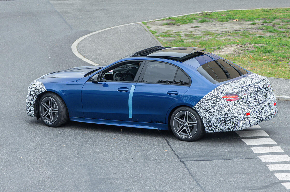 21 Mercedes Benz C Class Prototypes Drop More Disguise Autocar